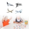 Milageto 4Pcs Fighter Building Kit Airplane Model Home Decoration Collection