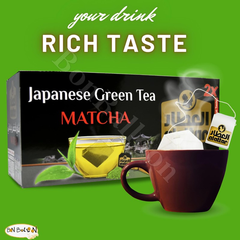 Alattar Natural Drink Herbal Japanese Green Tea Matcha Tea Bags