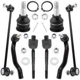 BOXI 8pcs Front Sway Bar Link + Tie Rod + Ball Joint Kit Fit for Acura MDX 2001 2002 2003 2004 2005 2006 / for Honda Pilot 2003 2004 2005 2006 2007 2008 | K90349 ES3717 ES3716 EV471 K80281