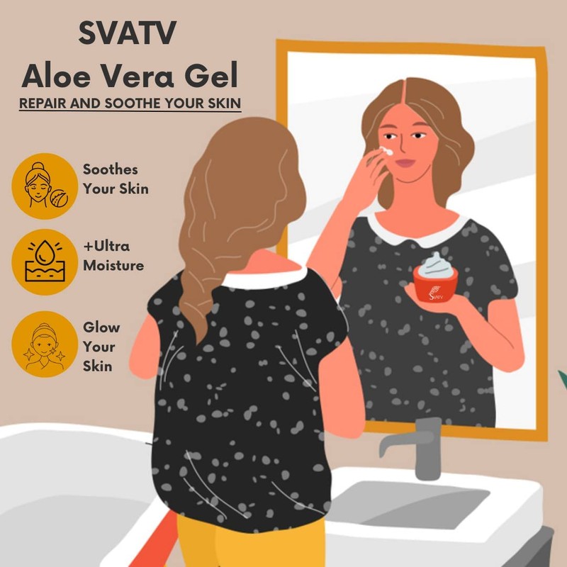SVATV Papaya Aloe Vera Gel | Wrinkle Reduction | Skin