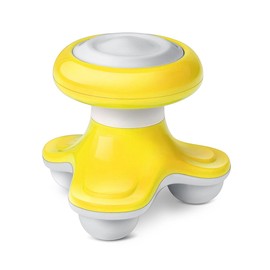 Mini Electric Massager USB Handled Wave Vibrating Triangle 3D Full Body Massager (Yellow)