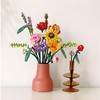 FAUQPYE Mini Bricks Flower Bouquet Building Sets, Artificial Flowers, DIY