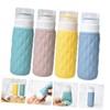 PACKOVE 4Pcs Portable Silicone Travel Bottles Leak Refillable Squeeze Containers