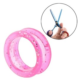5Pcs Pink Silicone Scissors,Inserts Finger Protector Ring for Barber Hair Cutting Scissors,Finger Rings Grips Grooming Shear Thumb,Pet Shears Hair Cutting Tools,Hair Cutting Shears,Personal Care