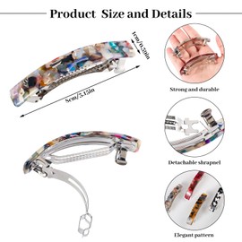 6 Pcs Hair Barrettes for Women, TortoiseShell Flat Hair Clips French Design Hair Accessories Holiday Birthday Mothers Day Gifts for Mom Girls