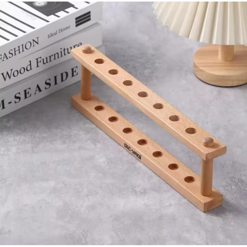 YAQI Wood Razor Holder Display Storage For 7 hole Multiple