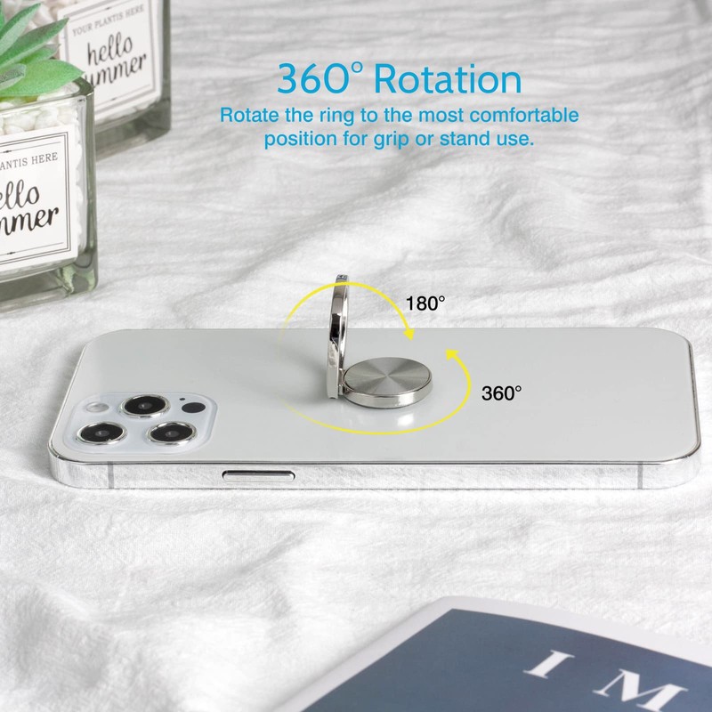 [2 Pack] Rounded CD Texture Cell Phone Ring Holder Stand,