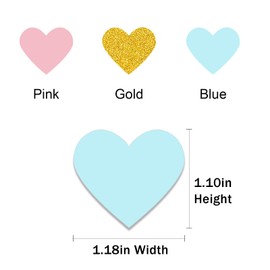 Blue Gold Pink Party-Decorations Gender-Reveal - 200Pcs Heart Confetti Sprinkle Paper Dot Table Decor Baby Birthday Ideas Even Party Supplies