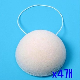 Soft konjac foam sponge (white) x4