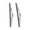 12in/30.48cm Front Windshield Wiper Blades Stainless Steel Polished Silver Universal