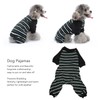 Striped Dog Pajamas Soft Stretchy Fashionable 4 Legged Puppy Pajamas