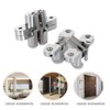LAGALO 2 Pack 2.36 in Hidden Hinge Invisible Concealed Cross