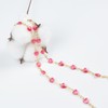 Red Love Heart Beads Anti-Lost Necklace Golden Copper Chain Leash