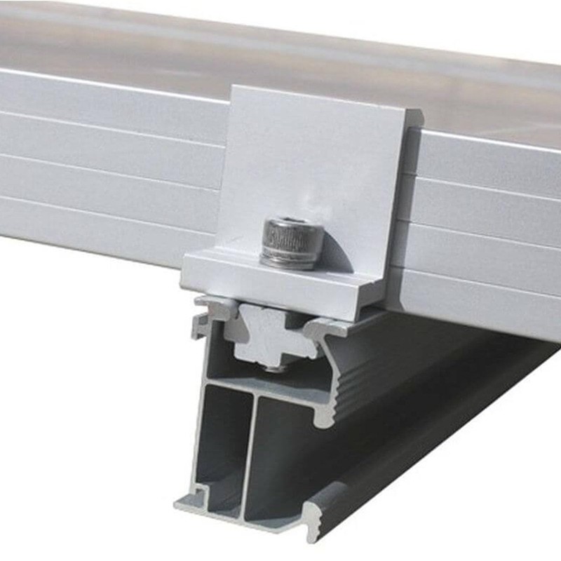 JIEHIN Pack of 14 Solar Panel Brackets, Solar End Clamp,
