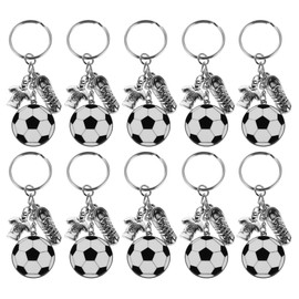 TIDTALEO 12pcs Soccer Keychain Sports Team Bag Charm Birthday Party Filler Unisex Backpack Pendant