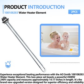 Water Heater Element 4500W 240V Compatible with 100108283 AO Smith Water Heater Element, for AO Smith Electric Water Heaters 52/55/66/80/120, ECS 30/40/50, ECLN ELJN ECJN 40, ECL 30/50