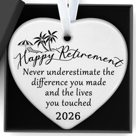 Retirement Gifts for Woman,Never Underestimate The Difference You Made and The Lives You Touched Ornament Happy Retirement Appreciation Gift for Retired Women Coworker Teacher Friend Mom Boss Nurse