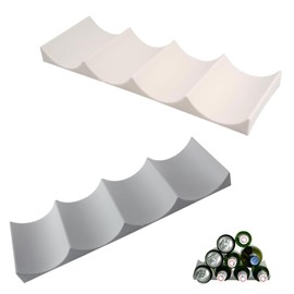 FUSONGQINTANG 2 Pieces Wine Rack Plastic Wine Rack in European Style Display Mat Wine Holder for Kitchen Worktop Pantry Fridge