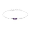 Amethyst Dainty Anklet in Sterling Silver