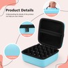 RISOU Portable Nail Polish Organizer Case for 16 Bottles of