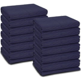 Couver Moving Storage -Packing Blanket/Tarps, 80" x 72" Durable Polyester Material, Midnight 6 Packs
