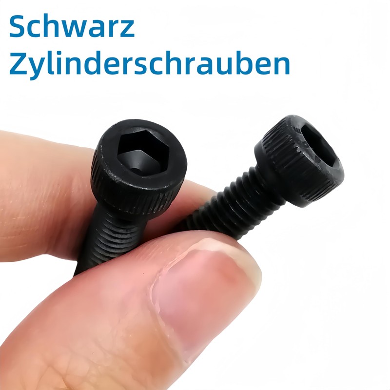 WZHUIDA 1080 Piece M2 M3 M4 M5 Screws Set, Black