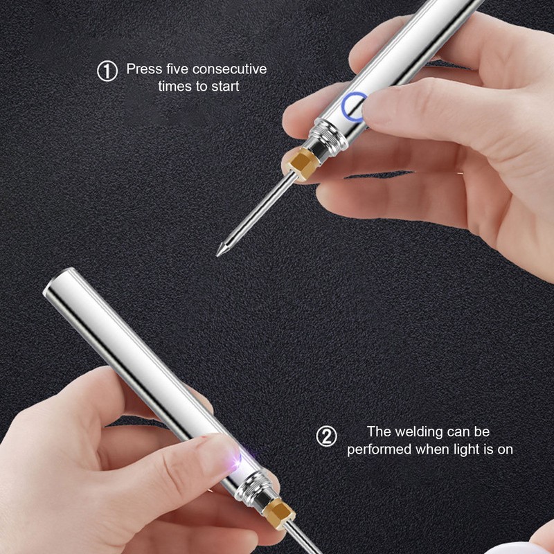 USB Soldering Iron Fast Heating Rechargeable Cordless Portable Electric Welding