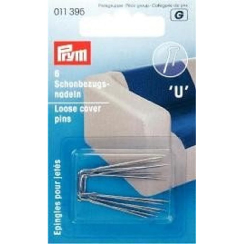 Prym U-Shaped Cover Pins, Silver, U-Form, 6 Stück