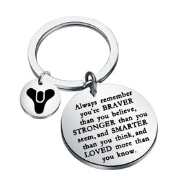 KUIYAI Game Inspired Destiny 2 Quote Always Remember Keychain Video Gamer Player Gift for Husband Boyfriend Gaming (CA-DestinyAlwaysK)