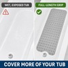 Extra Long Non-Slip Bathtub Mat with Suction Cups, 40 x