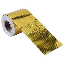 Cinta Adhesiva de Lámina, Cinta de Alta Resistencia Al Calor, 5 M X 5 Cm, Cinta Adhesiva de Papel de Aluminio para Automóvil, Cinta Reflectante para Envolver el Escudo Térmico(Dorado 5M*5Cm)
