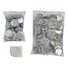 Buttonrohlinge 50mm (100 Stück) für Badgematic Buttonmaschine mit Sicherheitsnadel