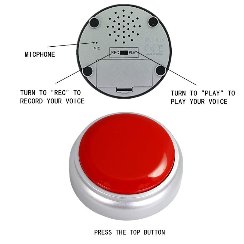 Voice Recording Button Easy Button Record 30 Seconds Talking Message