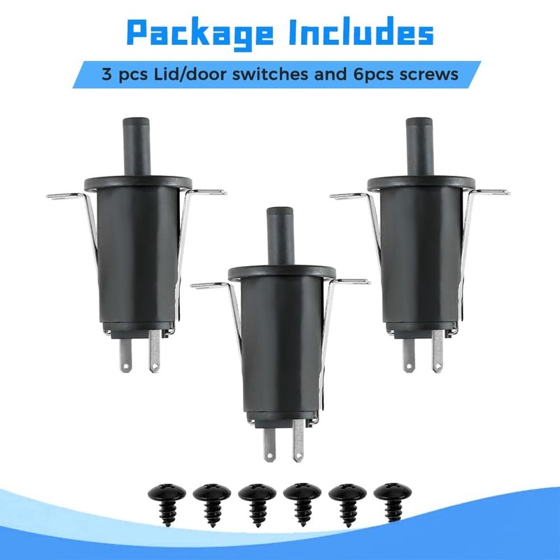 Mgoodoo 3 PCS Hopper Lid/Door Switch Kit, Replacement Part for