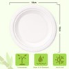 GREENESAGE Disposable Plates 100 Pieces Paper Plates 18 cm White
