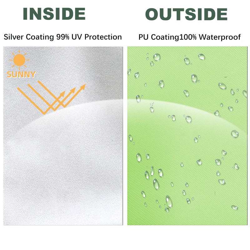 JANCANOPY 10x10 Canopy Replacement Top with Air Vent Silver Coated