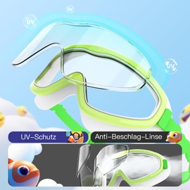 EasYoung Swimming Goggles for Kids, Pack of 2 Swimming Goggles for Children, Teenagers, Boys, Girls, 4-16, UV Protection, Anti-Fog, Waterproof