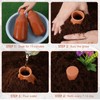 DoubleFill 4 Pcs 24oz Ollas Terracotta Watering Pots Self Watering