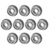 M METERXITY 10-Pack F683ZZ Flanged Ball Bearing, 3 x 7