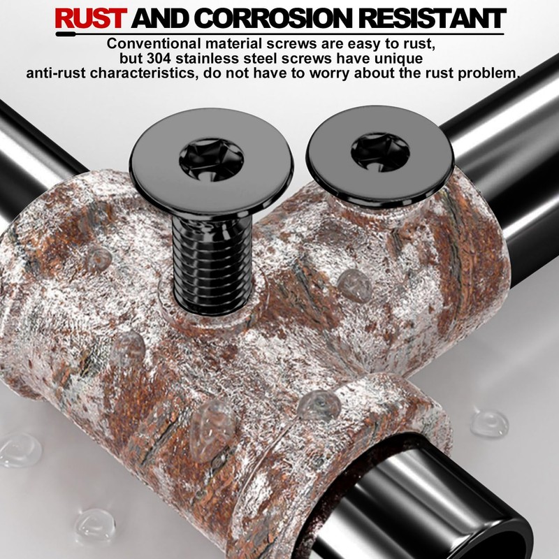 Drenky M8 x 50 mm Countersunk Screws with Hexagon Socket,