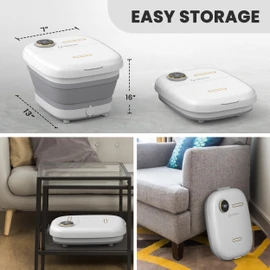GIDEON Foot Spa Massager & Heated Foot Bath, Luxury Therapeutic Massager with Lights and Bubbles