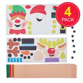 Baker Ross FN344 Christmas Characters Paper Chains Kits - Pack of 4, Christmas Arts and Crafts for Kids, Christmas Decorations