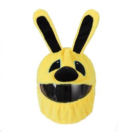 GUDITEM Motorcycle Helmet Cover Cute Small Dog for Full Face Decoration Dust Cap for Rides and Gifts (Yellow)