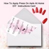 Press-On Nail Application Instructions Cards, Aftercare Instructions Cards, 50 Pack