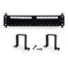 NewYork Cables® Cat6 12 Port Patch Panel with Back Bar,