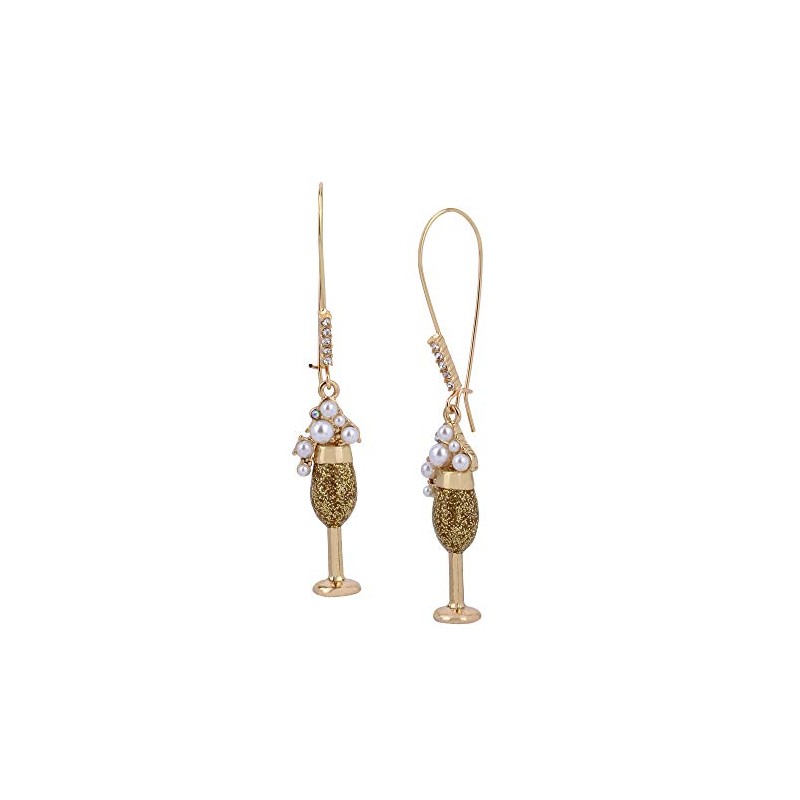 Betsey Johnson Champagne Dangle Earrings