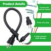 Lusperi 100641 Power Cord Compatible with ProTeam Backpack Vacuum,Replacement for