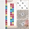 OIIKI 364PCS Alphabet Tabs, Colorful/White A to Z 26 Letters