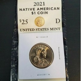 2021 D BU Sacagawea Golden Dollar Coin - Uncirculated - Free s/h