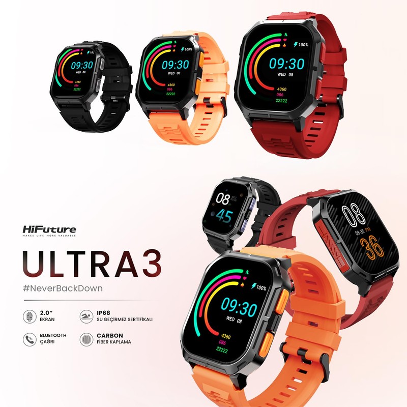 Smart Watch Ultra 3 41mm Black/Orange